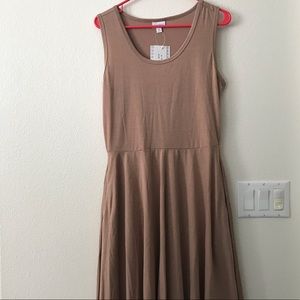 Lularoe Brown Nicki Sleeveless Dress Sz M - NWT!